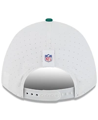 New Era Big Boys and Girls White/Green New York Jets 2025 Nfl Training Camp A-Frame 9FORTY Adjustable Hat