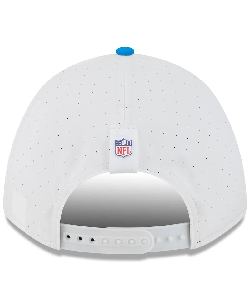 New Era Big Boys and Girls White/Blue Detroit Lions 2025 Nfl Training Camp A-Frame 9FORTY Adjustable Hat