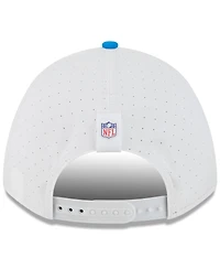 New Era Big Boys and Girls White/Blue Detroit Lions 2025 Nfl Training Camp A-Frame 9FORTY Adjustable Hat