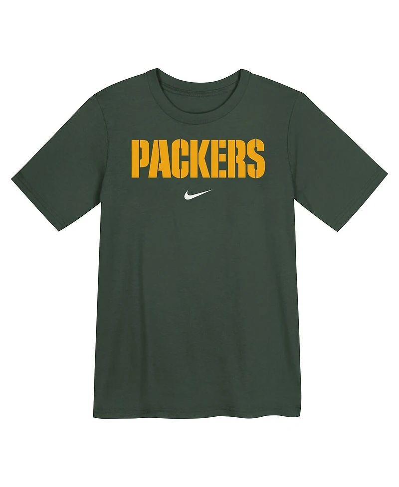 Nike Preschool Green Bay Packers Wordmark T-Shirt
