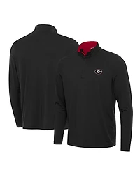 Antigua Men's Black Georgia Bulldogs Content Quarter-Zip Pullover Sweatshirt