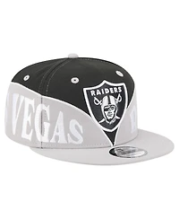 New Era Men's Black/Gray Las Vegas Raiders Split 9FIFTY Snapback Hat