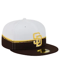 New Era Men's Brown/White San Diego Padres Paint Stroke 59FIFTY Fitted Hat