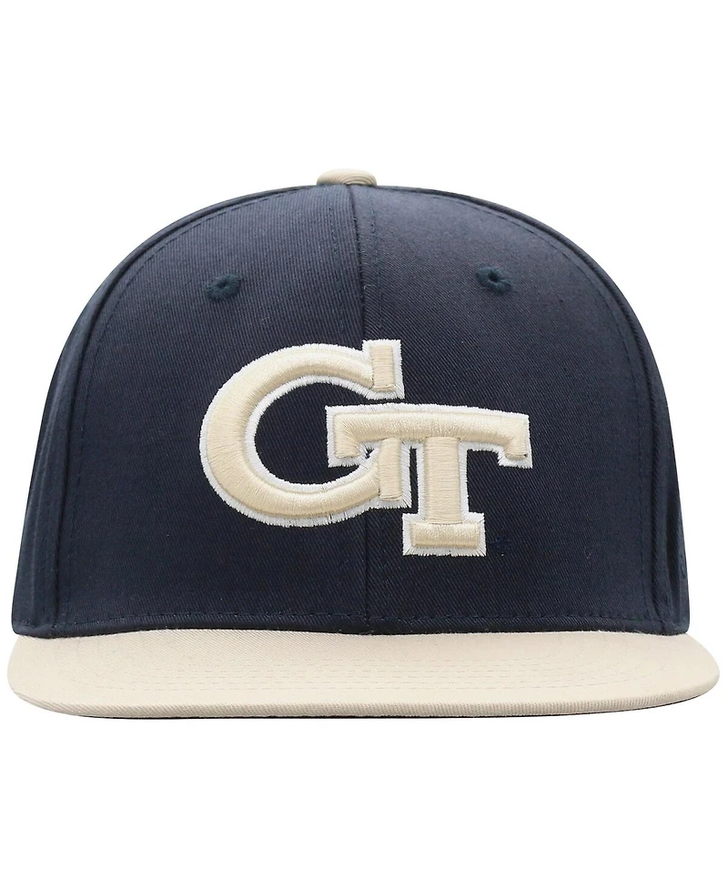Top of the World Big Boys and Girls Navy Georgia Tech Yellow Jackets Victory Maverick Snapback Hat