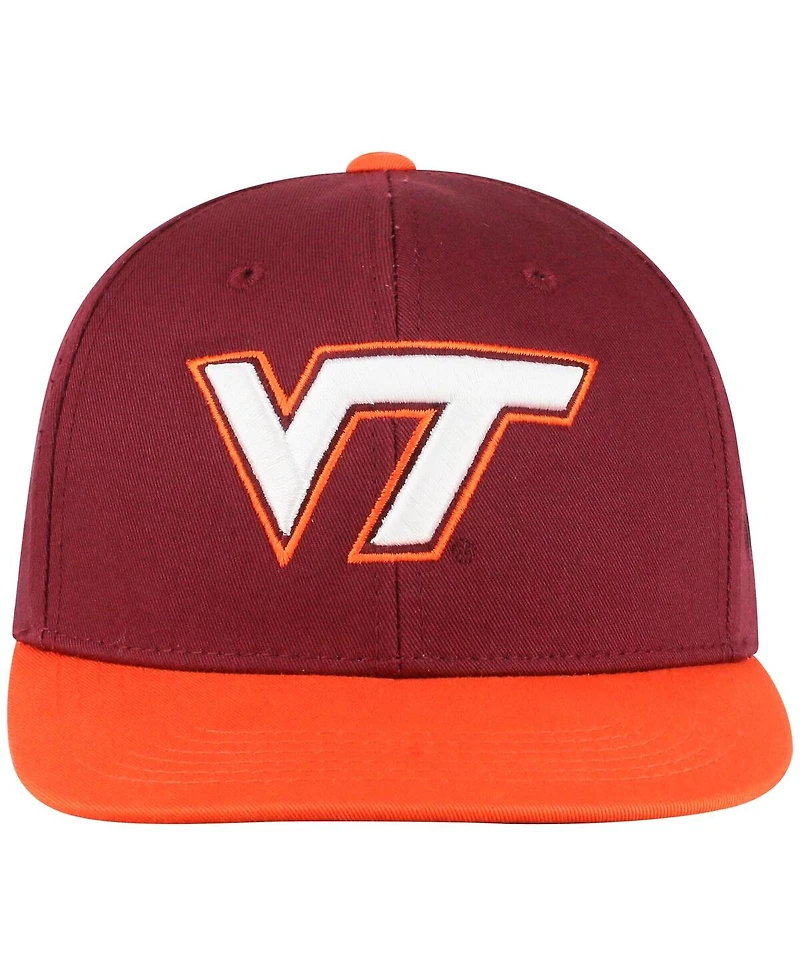 Top of the World Big Boys and Girls Maroon Virginia Tech Hokies Victory Maverick Snapback Hat