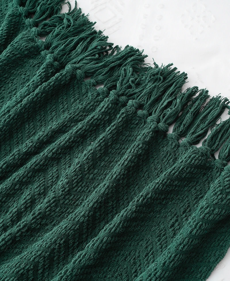 Battilo Herringbone Chenille Knit Throw, 60"x 80"