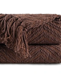 Battilo Herringbone Chenille Knit Throw, 50" x 60"