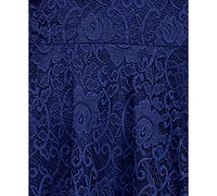 City Studios Juniors' Lace Fit & Flare Dress