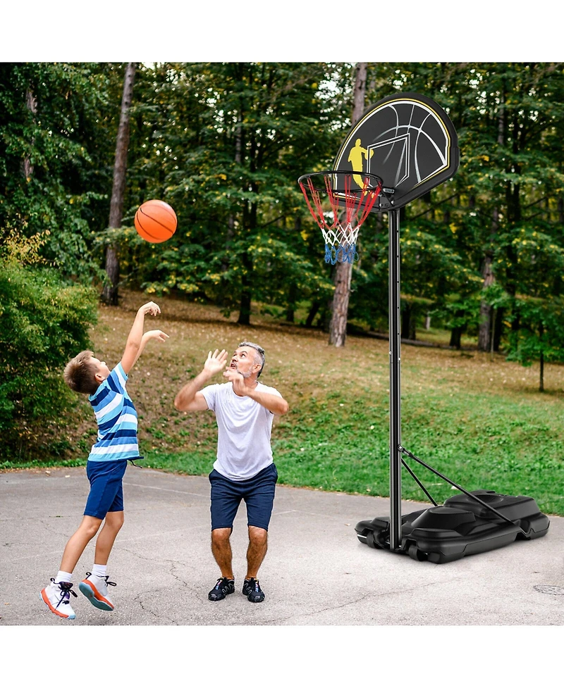 4.25-10 Feet Portable Adjustable Basketball Goal Hoop System