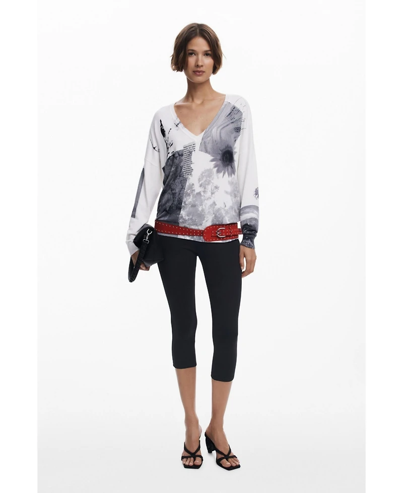 Desigual Women's Fine collage sweater