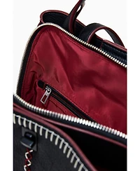 Desigual Women's Large faux leather effect backpack with topstitching