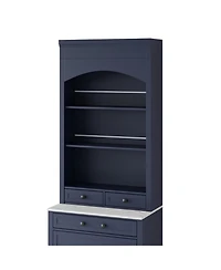 Streamdale Furniture Kitchen Pantry Cabinet Faux Marble Top
