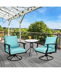 Aoodor 21x21 Inch Outdoor Deep Seat Cushion Set with Adjustable Straps and Waterproof