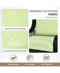 Aoodor 21x21 Inch Outdoor Deep Seat Cushion Set with Adjustable Straps and Waterproof