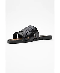 Notre Leather Flat Sandals (Women)