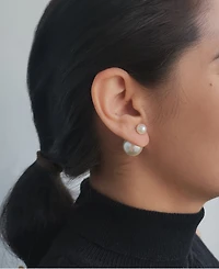 Adornia Cultivated Pearl Double Sided Stud Earrings