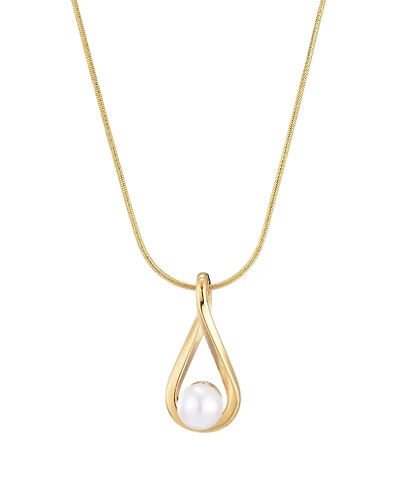 Adornia Hanging Cultivated Pearl Pendant Necklace