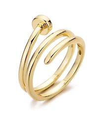Adornia Gold Nail Double Wrap Ring
