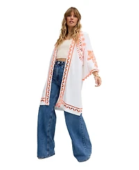 Raffya Women's Lupe Edge To Embroidered Kimono
