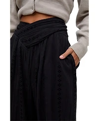 Raffya Women's Farrah Wide Leg Jacquard Trouser