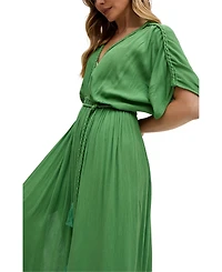 Raffya Women's Diamond Plait Neck Maxi Dress
