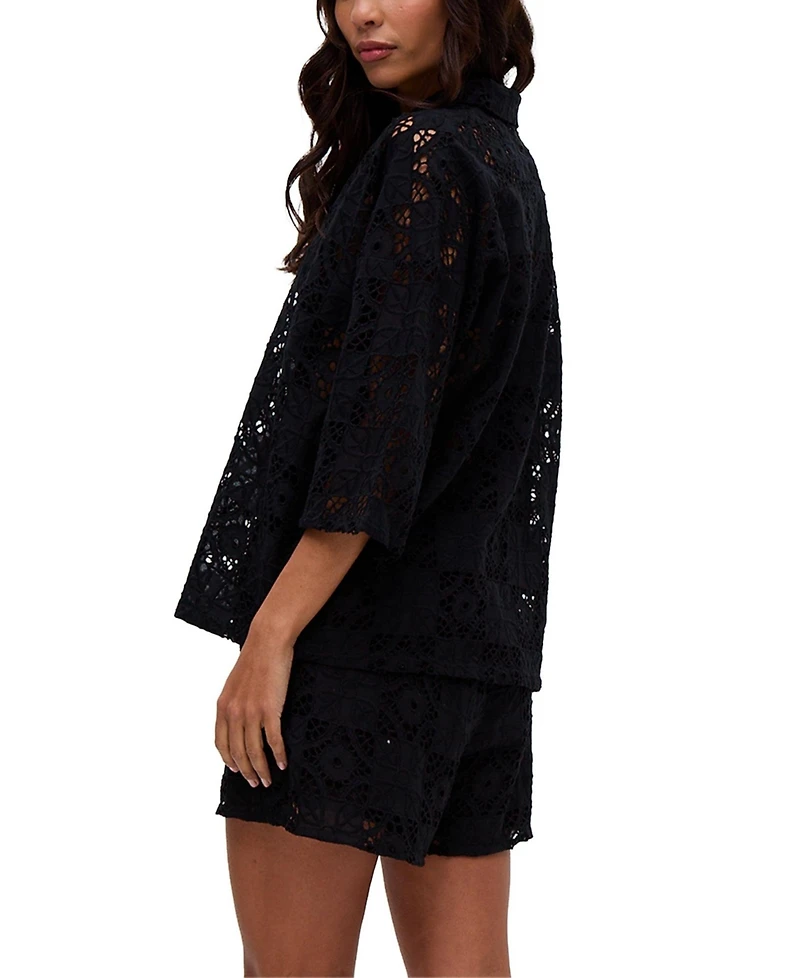 Raffya Women's Shelli All Over Broderie Anglaise Shorts