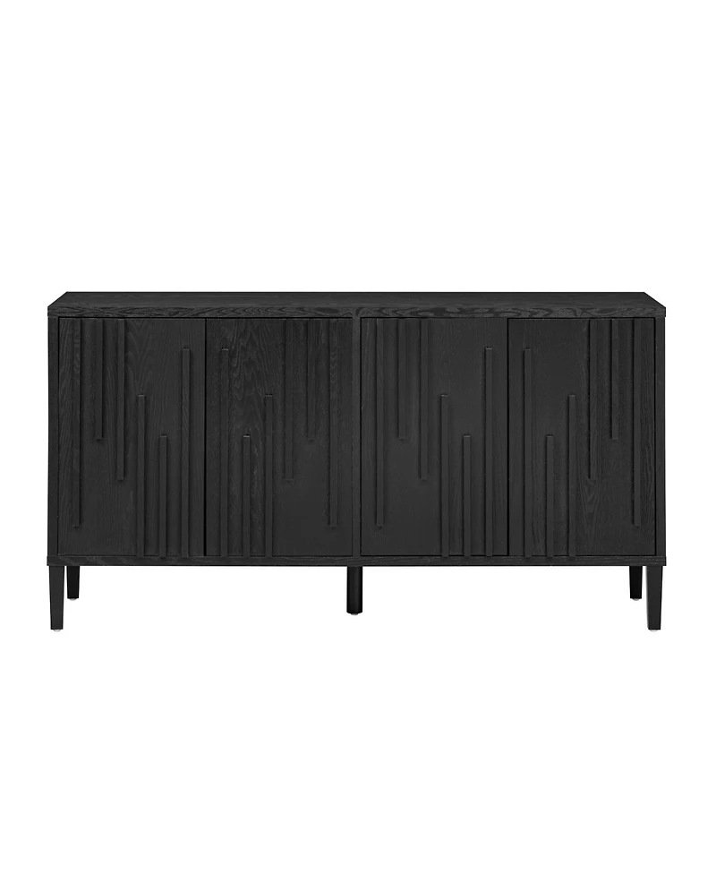 Streamdale Furniture 59.8" 4-Door Sideboard - Farmhouse Buffet/Tv Stand