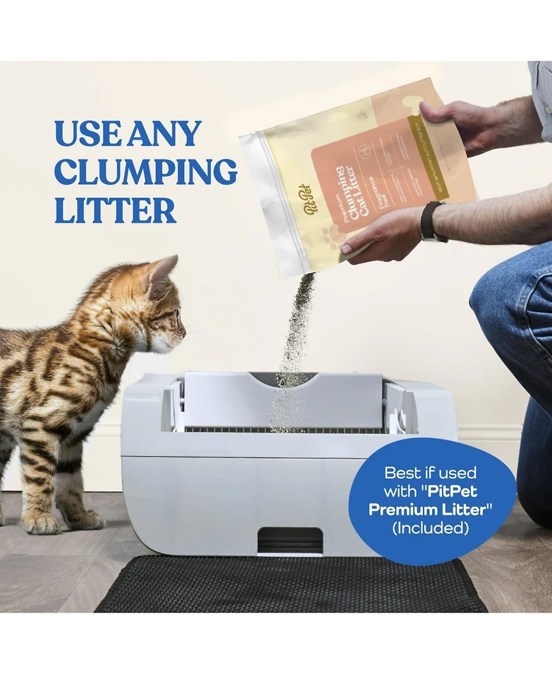 Streamdale Furniture Smart Cat Litter Box Cat Litter Box Wide Opening
