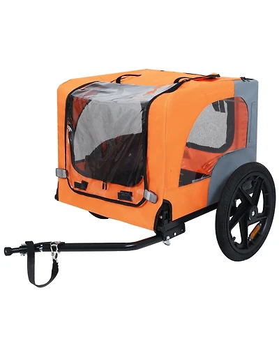 Streamdale Furniture Heavy Duty Collapsible Pet Bike Trailer - Orange