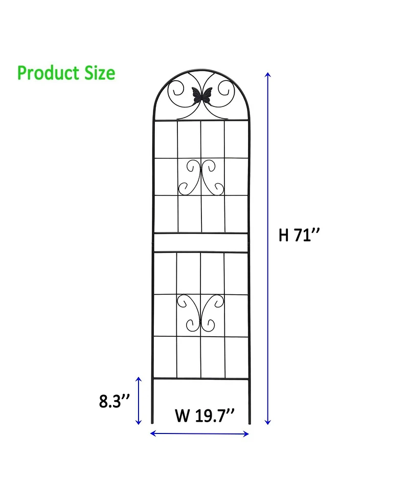 Streamdale Furniture Metal Garden Trellis 71" - 4 Pack
