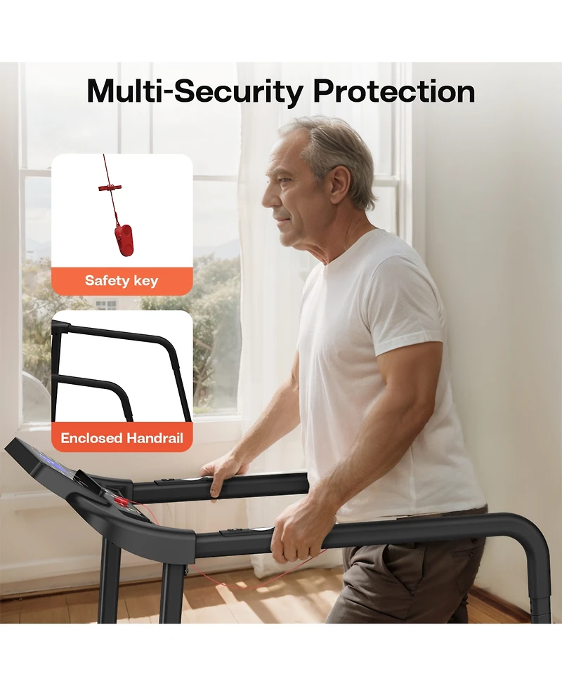 Streamdale Furniture Walking Pad Treadmill for Seniors Foldable Safe Design Large Led