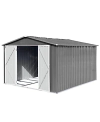 Streamdale Furniture Metal outdoor storage sheds 10ftx12ft Grey