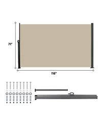Streamdale Furniture Retractable Side Awning 118" x 71"