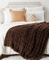 Battilo Luxurious Reversible Rabbit Faux Fur Throw