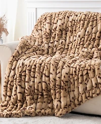 Battilo Luxurious Reversible Rabbit Faux Fur Throw