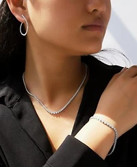 Wrapped In Love Diamond Graduated Tennis Necklace Bracelet Spiral Hoop Earrings Collection In 14k White Gold Exclusively At Macys