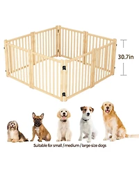 Streamdale Furniture Wooden Freestanding Pet Gate - 8 Panel 31"H