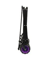 Streamdale Furniture Folding Wagon - All-Terrain Wheels Black & Purple