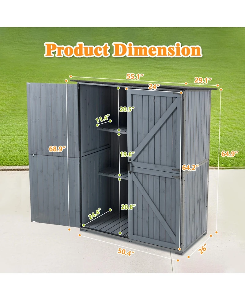 Streamdale Furniture Outdoor Storage Cabinet - Blue Gray