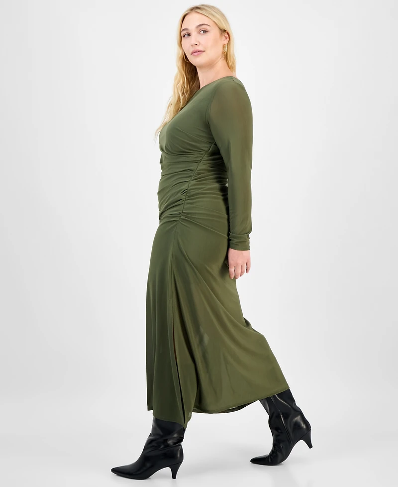 Bar Iii Plus Mesh Maxi Dress, Macy's Exclusive