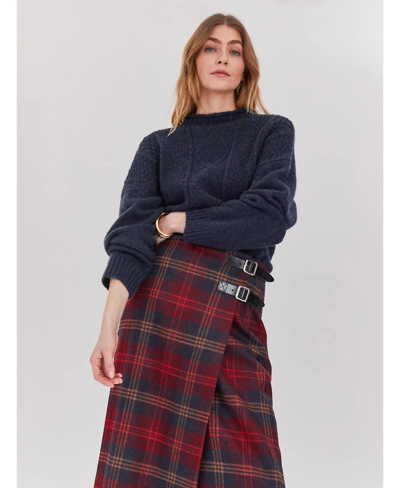 Celtic & Co. Women's British Wool Gansey Sweater