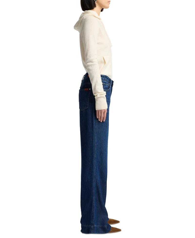 7 For All Mankind Women's Modern Dojo High-Rise Flare-Leg Jeans