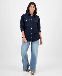 Bar Iii Women's Oversized Denim Shirt, Macy's Exclusive