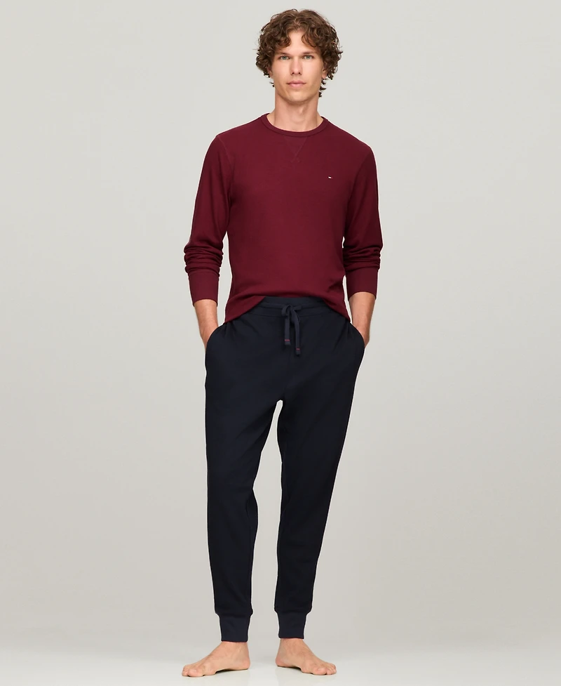 Tommy Hilfiger Men's Waffle-Knit Long-Sleeve Crewneck Thermal Top
