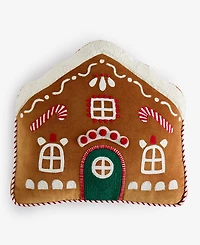 Holiday Lane Gingerbread House Decorative Pillow, 16" x 16", Macy's Exclusive