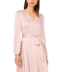 Vince Camuto Women's Tie-Waist V-Neck Maxi Dress