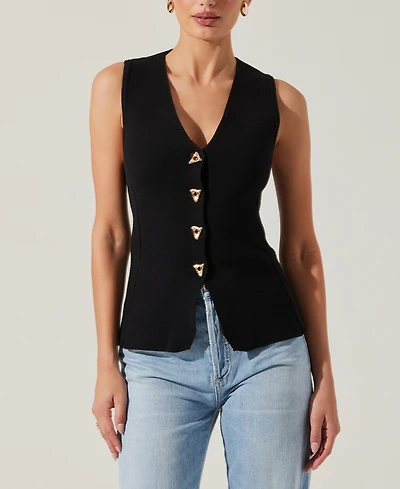 Astr the Label Women's Jayce Cotton Sweater Vest
