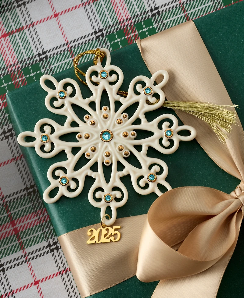 Lenox 2025 Gemstone Snowflake Ornament