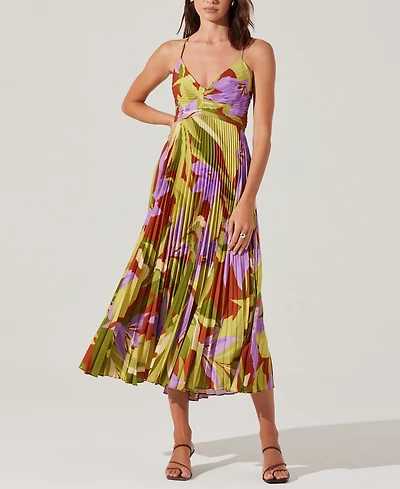 Astr the Label Women's Blythe Pleated Tie-Back Dress
