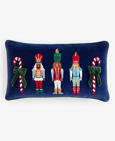Holiday Lane Nutcrackers Decorative Pillow, 14" x 24", Macy's Exclusive